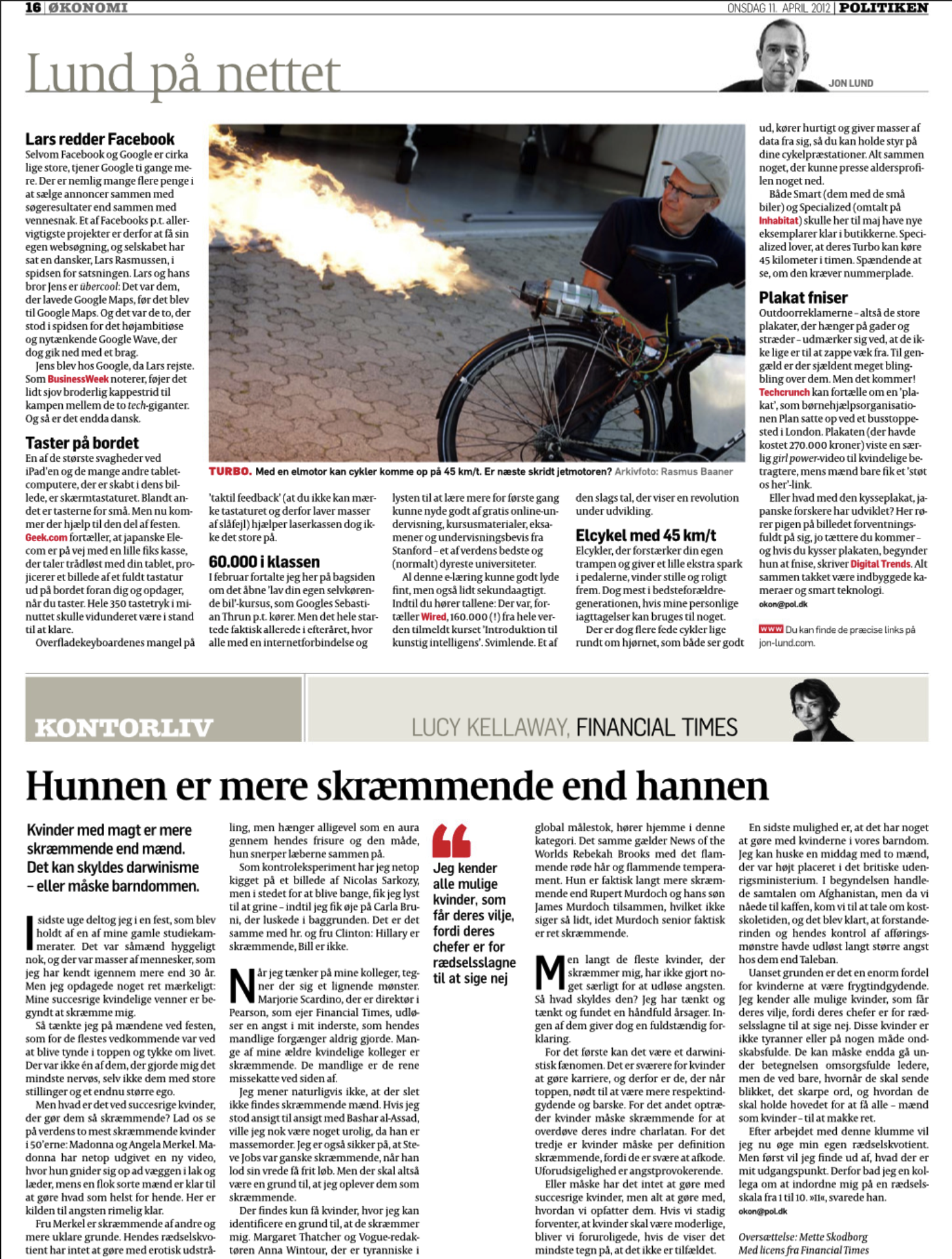 Lund på nettet, Politiken, 11. april 2012